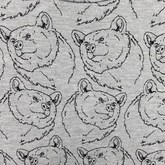 LulaRoe Bear Print T-Shirt Tunic Swing Top Gray Size XXS - Picture 5 of 10